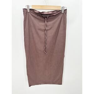 Kendall & Kylie Peppercone Purple Tie Waist Midi Skirt‎ Women's Size X-Small XS